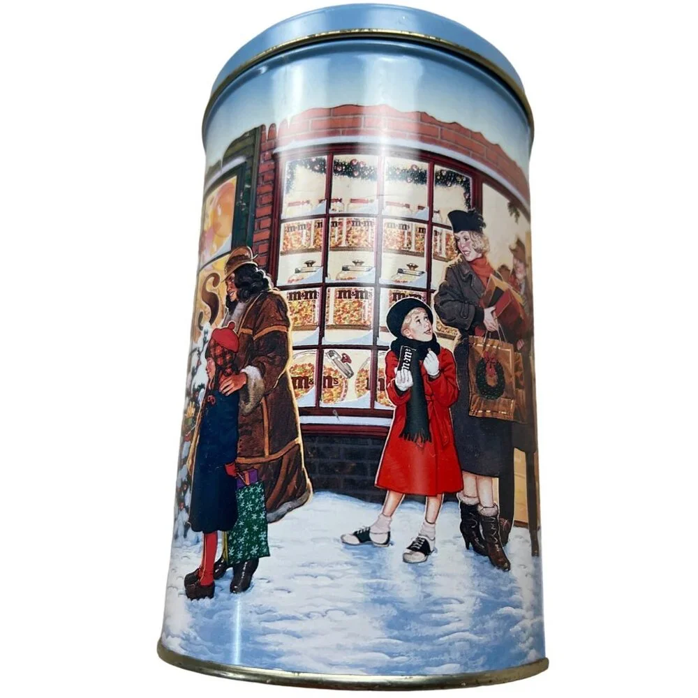 M&M 1991 Season's Greetings Peanut Cholate Candie Collectible Tin